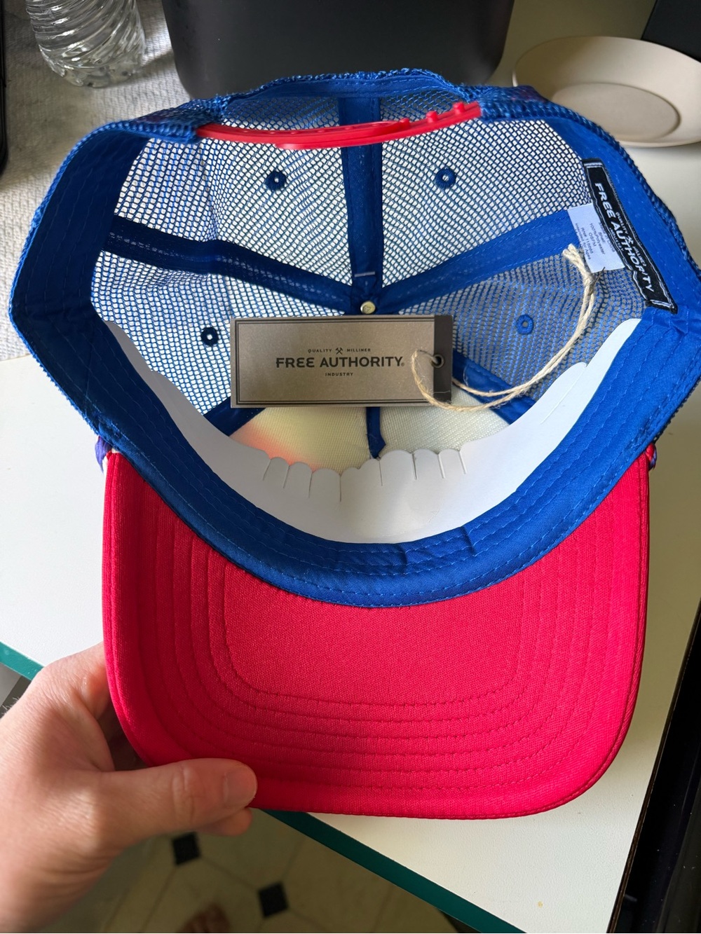Free Authority Patriotic American Flag Hat - Red, White & Blue - Picture 3 of 4